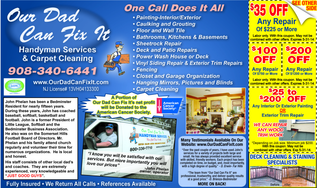 ourdadcanfixit may specials coupons 1024x607 Monthly Specials
